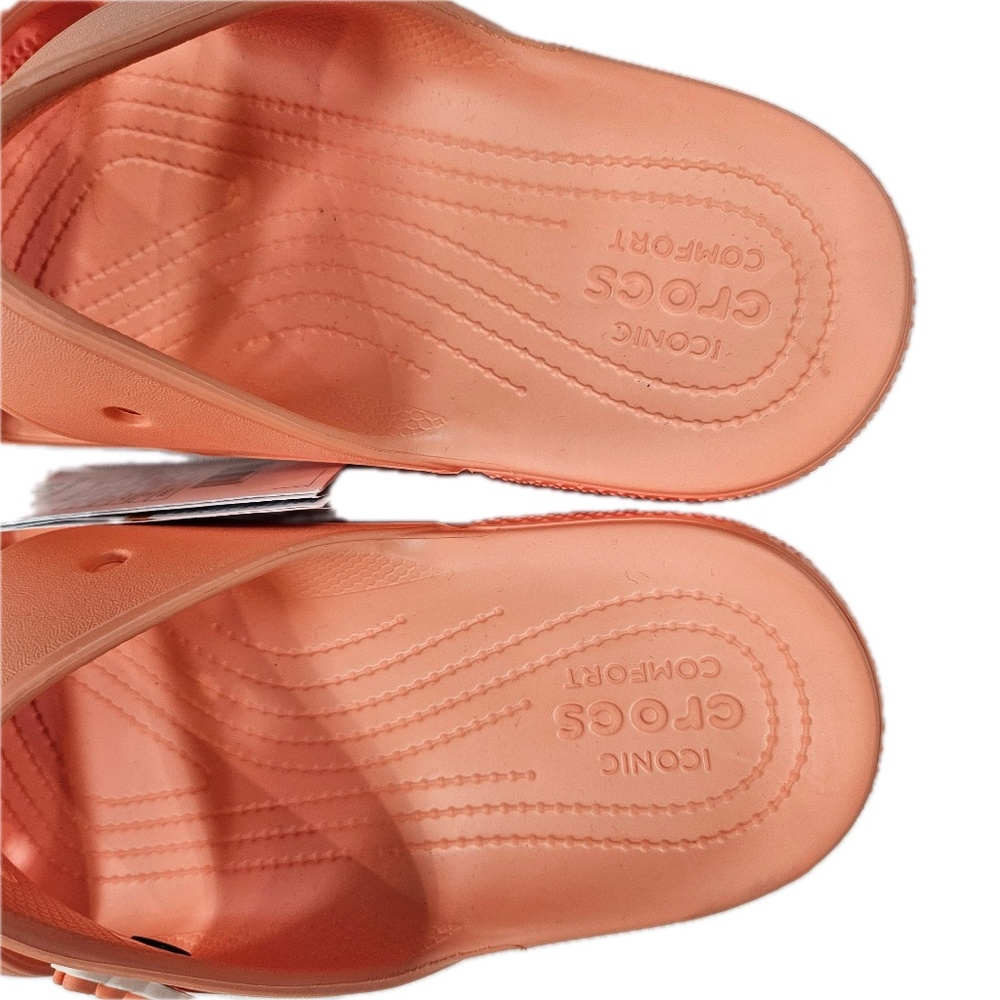 Crocs Classic Sandal Shoes Mens Size 9 Womens 11 Coral Two‎ Strap Slide Comfort - Picture 3 of 7